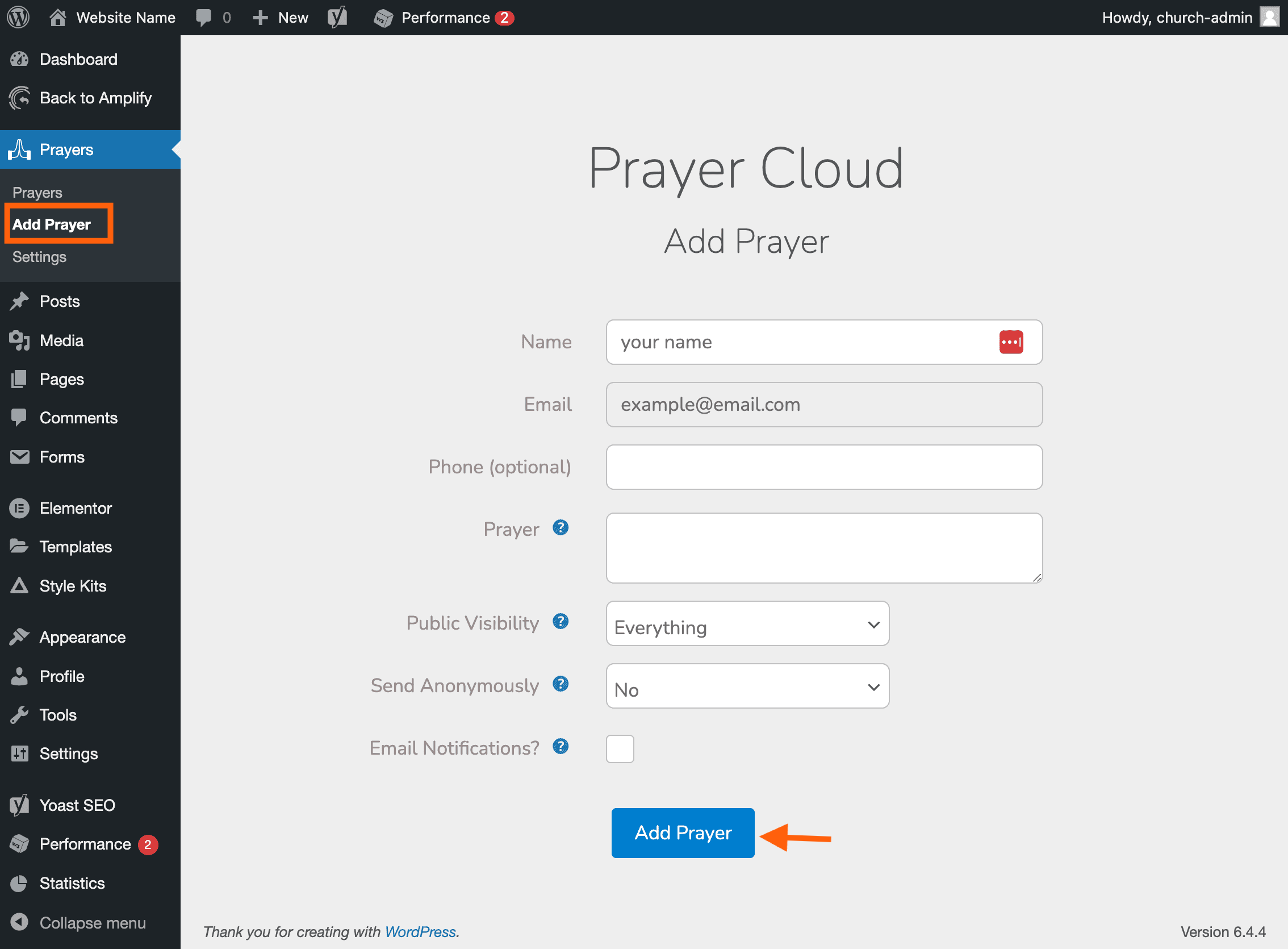 wp admin add prayer.png